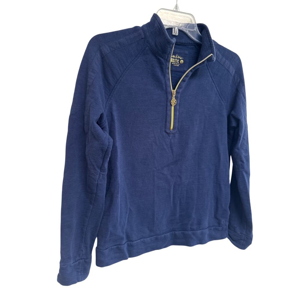 Lilly Pulitzer Luxletic Ashlee Half-Zip Pullover Small Low Tide Blue